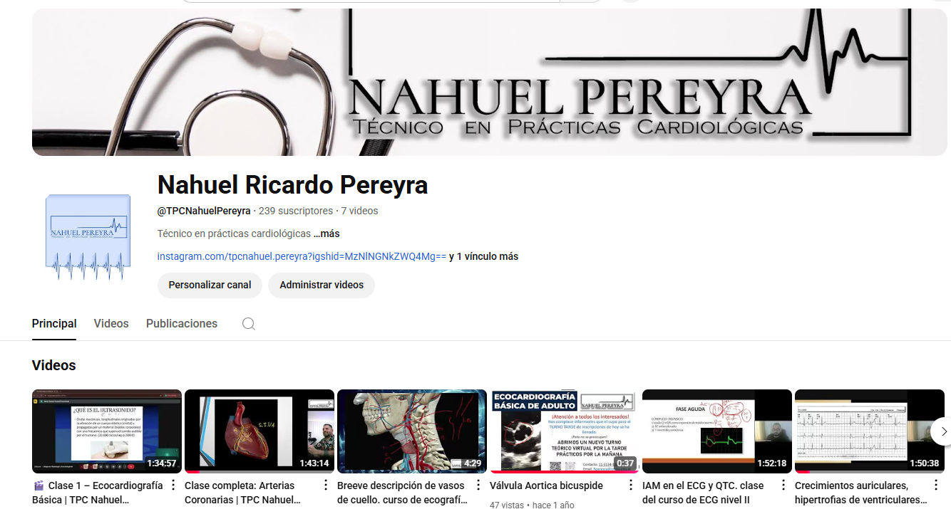 Canal Oficial de YouTube TPC Nahuel Pereyra